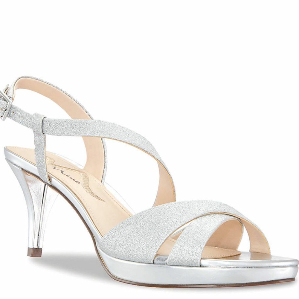 Nina Silver Glitter Heels